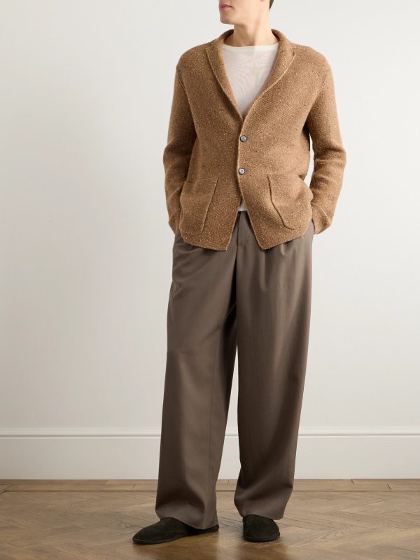 Cerbonnio Cashmere and Linen-Blend Tweed Cardigan - OU Cerbonnio Cashmere and Linen-Blend Tweed Cardigan - OU