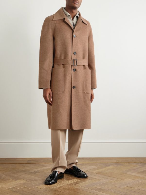 Owen Belted Suede-Trimmed Rain System® Cashmere Coat - FR
