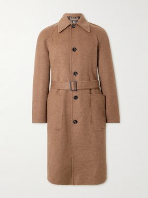 Owen Belted Suede-Trimmed Rain System® Cashmere Coat