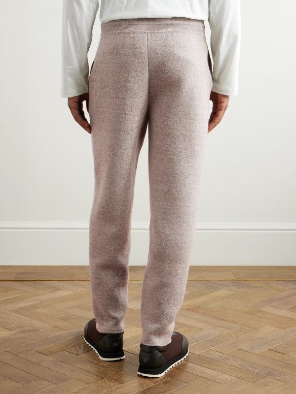 Tapered Linen and Cashmere-Blend Sweatpants - BK Tapered Linen and Cashmere-Blend Sweatpants - BK