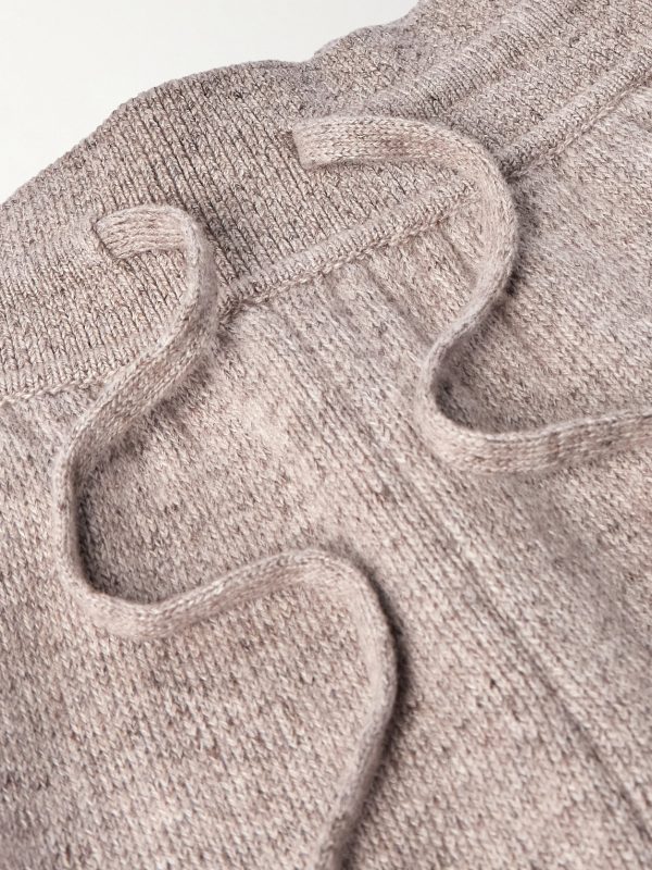 Tapered Linen and Cashmere-Blend Sweatpants - CU Tapered Linen and Cashmere-Blend Sweatpants - CU