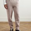 Tapered Linen and Cashmere-Blend Sweatpants - FR Tapered Linen and Cashmere-Blend Sweatpants - FR
