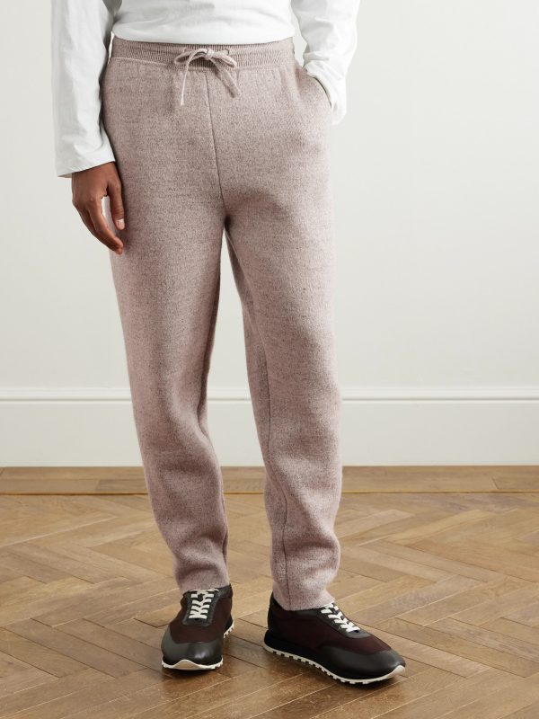 Tapered Linen and Cashmere-Blend Sweatpants - FR Tapered Linen and Cashmere-Blend Sweatpants - FR