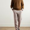 Tapered Linen and Cashmere-Blend Sweatpants - OU Tapered Linen and Cashmere-Blend Sweatpants - OU