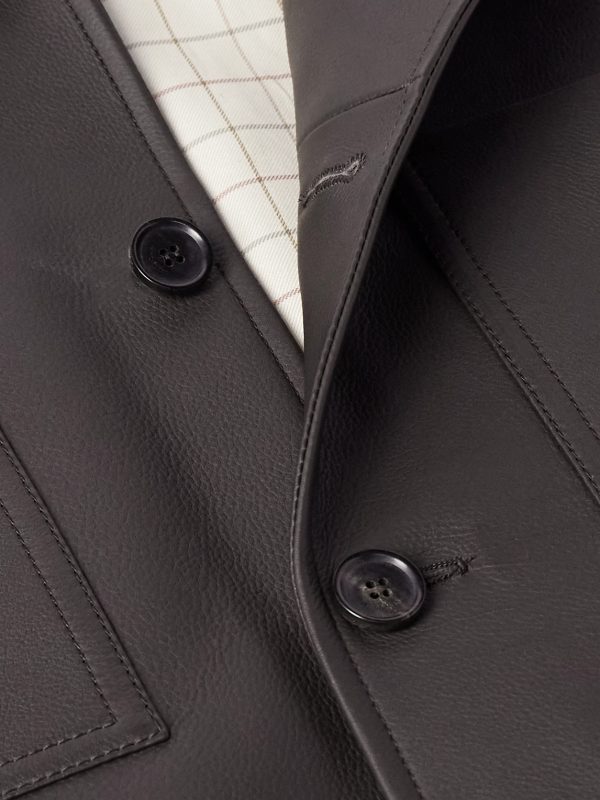 Evandro Full Grain Leather Overshirt - CU