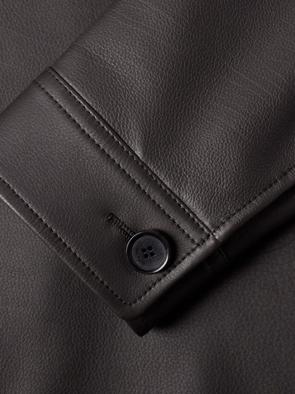 Evandro Full Grain Leather Overshirt - E1