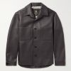Evandro Full Grain Leather Overshirt