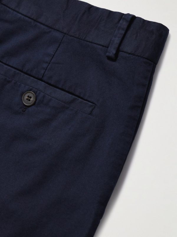 Straight-Leg Garment-Dyed Cotton-Blend Twill Chinos - CU Straight-Leg Garment-Dyed Cotton-Blend Twill Chinos - CU