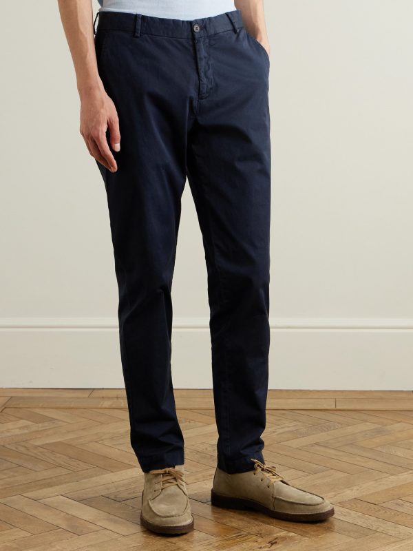 Straight-Leg Garment-Dyed Cotton-Blend Twill Chinos - FR Straight-Leg Garment-Dyed Cotton-Blend Twill Chinos - FR