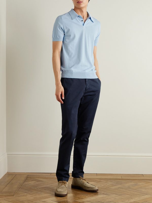 Straight-Leg Garment-Dyed Cotton-Blend Twill Chinos - OU Straight-Leg Garment-Dyed Cotton-Blend Twill Chinos - OU