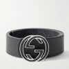 4cm Reversible Monogrammed Coated-Canvas and Leather Belt