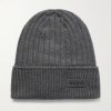 Logo-Appliquéd Ribbed Wool Beanie Logo-Appliquéd Ribbed Wool Beanie