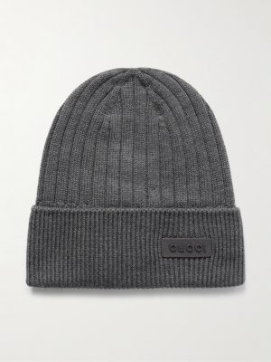 Logo-Appliquéd Ribbed Wool Beanie Logo-Appliquéd Ribbed Wool Beanie