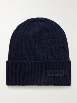 Logo-Appliquéd Ribbed Wool Beanie Logo-Appliquéd Ribbed Wool Beanie