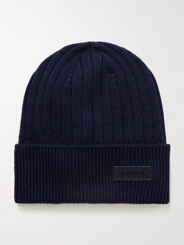 Logo-Appliquéd Ribbed Wool Beanie Logo-Appliquéd Ribbed Wool Beanie