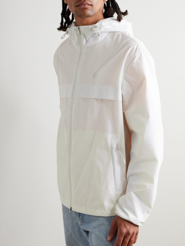 Logo-Embroidered Shell Hooded Jacket - FR Logo-Embroidered Shell Hooded Jacket - FR