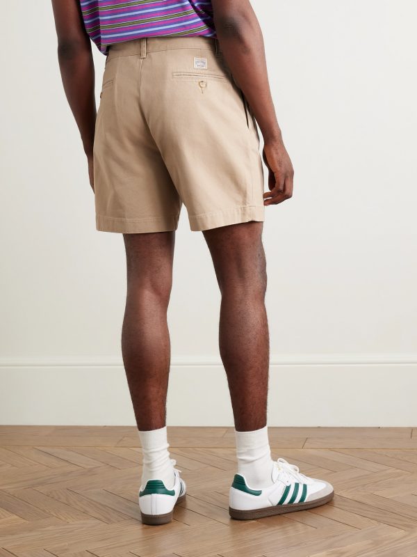 Cormac Straight-Leg Pleated Cotton-Twill Shorts - BK