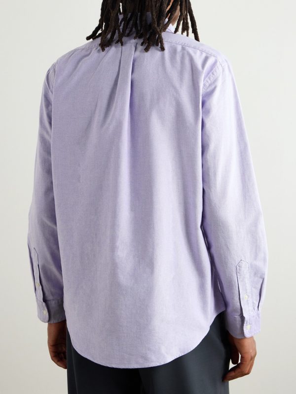 Button-Down Collar Cotton Oxford Shirt - BK