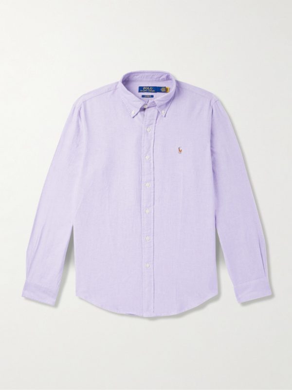 Button-Down Collar Cotton Oxford Shirt