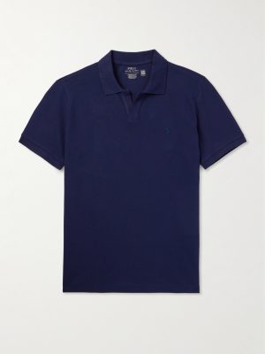 Logo-Embroidered Cotton-Blend Piqué Polo Shirt