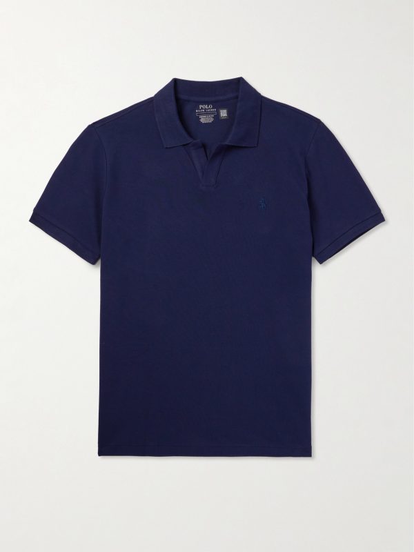 Logo-Embroidered Cotton-Blend Piqué Polo Shirt