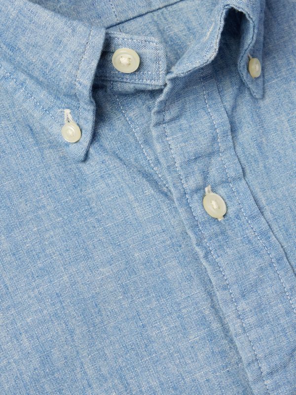 Button-Down Collar Cotton-Chambray Shirt - CU