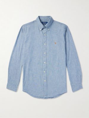 Button-Down Collar Cotton-Chambray Shirt Button-Down Collar Cotton-Chambray Shirt