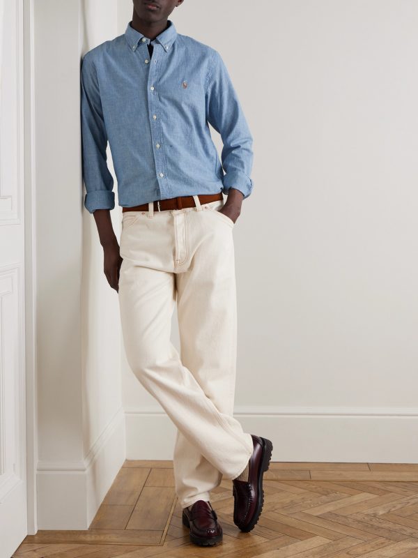 Button-Down Collar Cotton-Chambray Shirt - OU