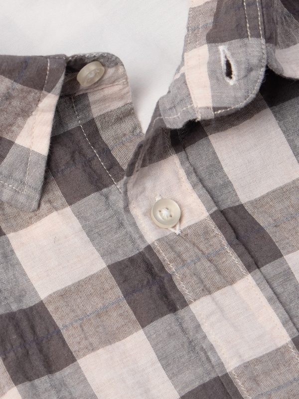 Alex Checked Crinkled Cotton-Blend Shirt - CU Alex Checked Crinkled Cotton-Blend Shirt - CU