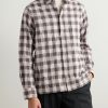 Alex Checked Crinkled Cotton-Blend Shirt - FR Alex Checked Crinkled Cotton-Blend Shirt - FR