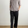 Alex Checked Crinkled Cotton-Blend Shirt - OU Alex Checked Crinkled Cotton-Blend Shirt - OU