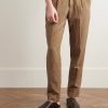 Drew Tapered Pleated Garment-Dyed Lyocell-Blend Trousers - FR Drew Tapered Pleated Garment-Dyed Lyocell-Blend Trousers - FR