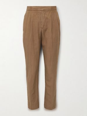 Drew Tapered Pleated Garment-Dyed Lyocell-Blend Trousers