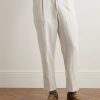 Hugo Straight-Leg Belted Pleated Garment-Dyed Lyocell, Linen and Cotton-Blend Trousers - FR Hugo Straight-Leg Belted Pleated Garment-Dyed Lyocell, Linen and Cotton-Blend Trousers - FR
