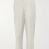 Hugo Straight-Leg Belted Pleated Garment-Dyed Lyocell, Linen and Cotton-Blend Trousers Hugo Straight-Leg Belted Pleated Garment-Dyed Lyocell, Linen and Cotton-Blend Trousers