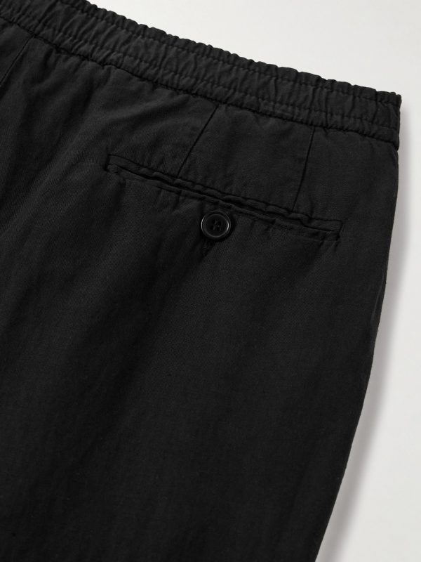 Drew Tapered Pleated Garment-Dyed Lyocell-Blend Trousers - CU