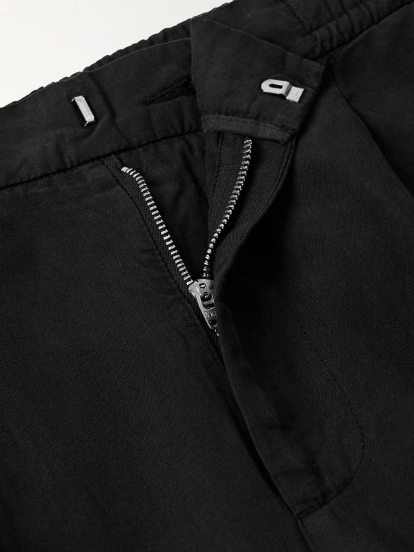 Drew Tapered Pleated Garment-Dyed Lyocell-Blend Trousers - E1