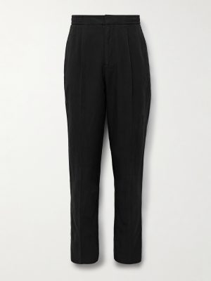 Drew Tapered Pleated Garment-Dyed Lyocell-Blend Trousers