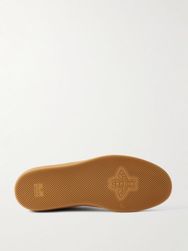 G74 Suede and Leather-Trimmed Monogrammed Canvas Sneakers - E1 G74 Suede and Leather-Trimmed Monogrammed Canvas Sneakers - E1