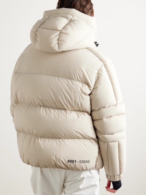 Cherferie Logo-Appliquéd Quilted Shell Hooded Down Jacket - BK