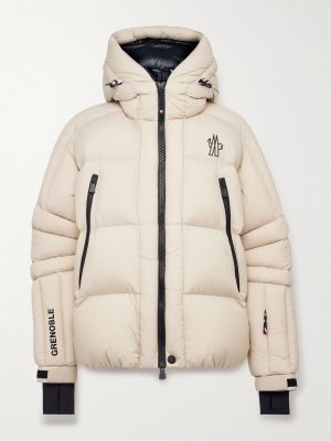 Cherferie Logo-Appliquéd Quilted Shell Hooded Down Jacket