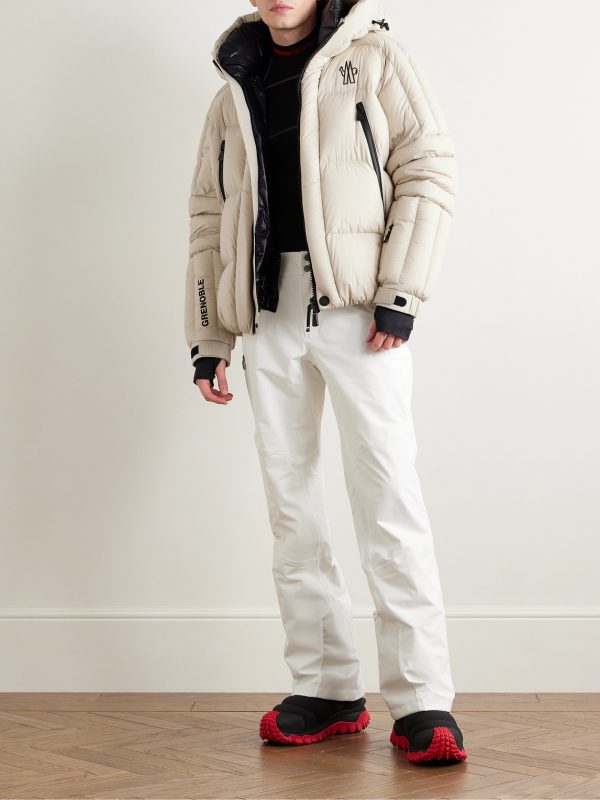 Cherferie Logo-Appliquéd Quilted Shell Hooded Down Jacket - OU