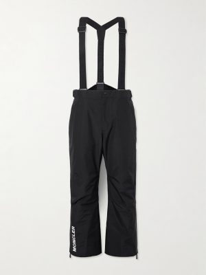 Straight-Leg Logo-Print Padded Ski Salopettes