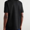 Logo-Embroidered Stretch-Cotton Piqué Polo Shirt - BK