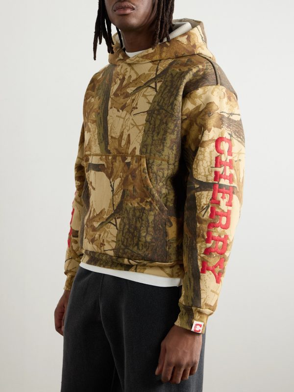 Logo-Embroidered Camouflage-Print Cotton-Jersey Hoodie - FR Logo-Embroidered Camouflage-Print Cotton-Jersey Hoodie - FR