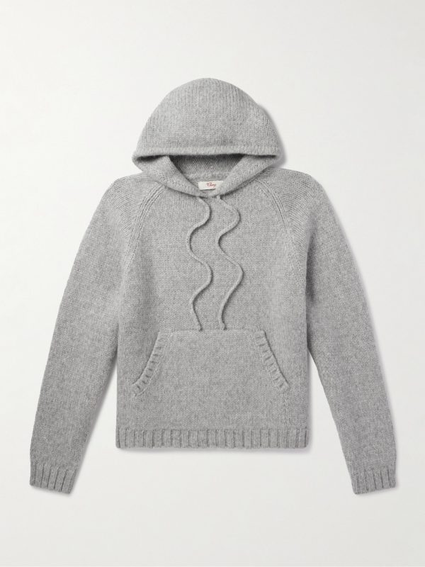 Logo-Embroidered Alpaca-Blend Hoodie Logo-Embroidered Alpaca-Blend Hoodie