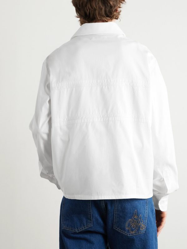 Pit Crew Logo-Embroidered Cotton-Poplin Shirt - BK Pit Crew Logo-Embroidered Cotton-Poplin Shirt - BK