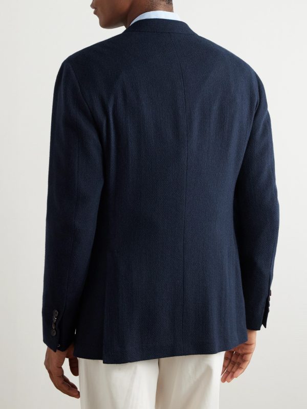 Basketweave Cashmere Blazer - BK Basketweave Cashmere Blazer - BK