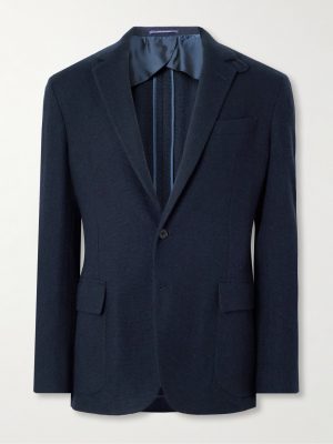 Basketweave Cashmere Blazer