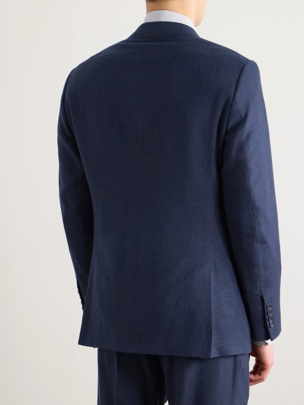 Kent Slim-Fit Herringbone Wool, Silk and Cashmere-Blend Suit Jacket - BK